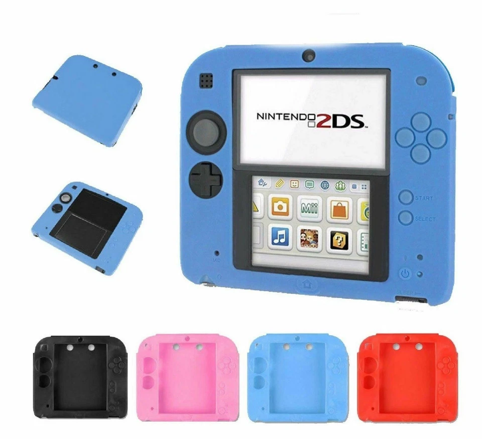 Protective Silicone Rubber Gel Skin Case Cover Protector for Nintendo2DS console - Image 1 of 1