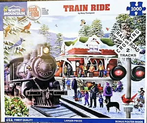 White Mountain TRAIN RIDE 1000-teiliges Puzzle Suchen & Finden komplett! - Bild 1 von 7