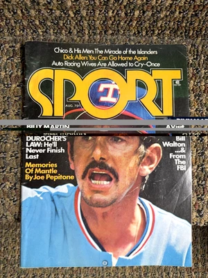  Sport Magazine  August 1975 Billy Martin Texas Rangers -Bill Walton  - Image 1 of 3