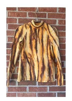 Top de Colección Años 90 Speedo Auténtico Fitness Rayas de Tigre Cuello Simulado Para Mujer’s M EE. UU. Foto 1 de 4