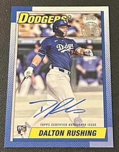 Serie Actualización Topps 2025 Dalton Rushing RC 90AU-DR Autógrafo 1990 Auto Dodgers - Imagen 1 de 2