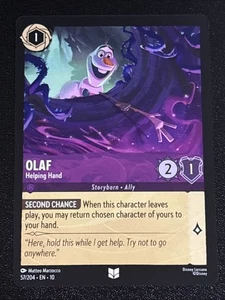 Disney Lorcana Whispers in the Well Olaf-Helping Hand 57/204 NM - Picture 1 of 2