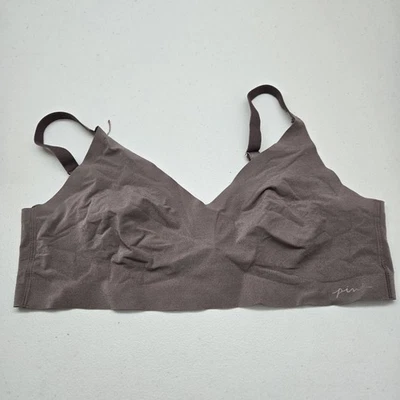 PINK Victoria's Secret Women Bra XL Taupe Bralette Wireless Strap Unlined - Image 1 of 4