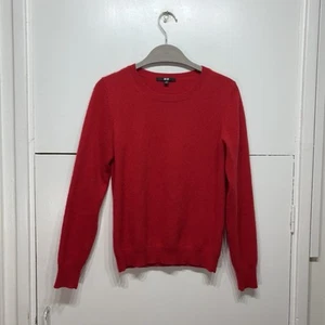 Uniqlo Cashmere Jumper Red Soft Pullover Women’s Size Small - Picture 1 of 6