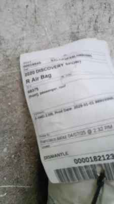 Bolsa de aire para pasajero techo delantero para pasajero compatible con 15-21 Discovery Sport 425874 Foto 1 de 4