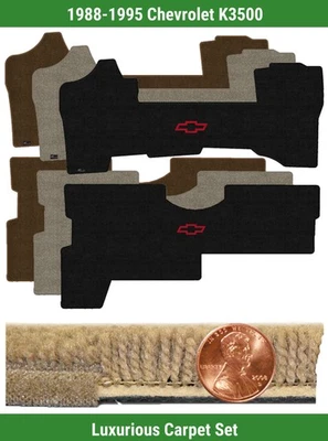 Набор ковриков Custom Luxe для 1988-1995 Chevrolet K3500 с логотипом (2 штуки) #B1F - Изображение 1 из 4