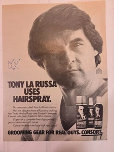 Tony LaRUSSA  HOF hand signed Playboy magazine Consort hair spray ad 1984 - Picture 1 of 2