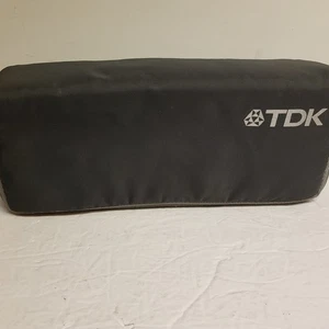 TDK Softcover Kassette Band Halter Reißverschluss Etui Aufbewahrungsgurt hält 17 Kassetten - Bild 1 von 3