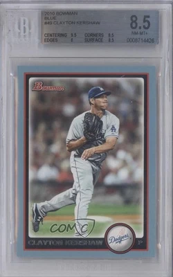 Bowman Blue 2010/520 Clayton Kershaw #49 BGS 8,5 Foto 1 de 2