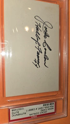 PSA/DNA SIGNED JOCKO CONLAN HOF AUTO INDEX CARD INK AUTOGRAPH AUTHENTIC *TPHLC - Image 1 of 4