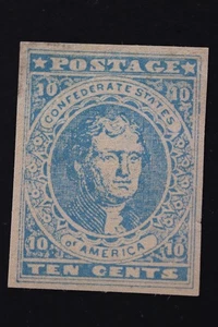 US  CONFEDERATE STATES CSA SC#2A UNUSED MNG MINT NG CV$275 - Picture 1 of 4