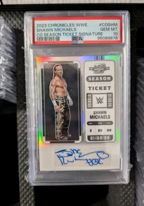 2023 Panini ContenderS Optic SHAWN MICHAELS WWE Season Ticket AUTO PSA 10 💎 GEM - Picture 1 of 2
