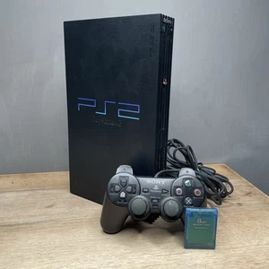Console Playstation 2 PS2 FAT Nera Completa Cavi Controller Memory Card - Foto 1 di 8