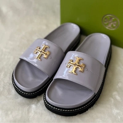 NUEVO Mujer Talla 8.5 Tory Burch Everly Atomic Lug Caja Oveja Suave Cuero Toboganes Foto 1 de 4