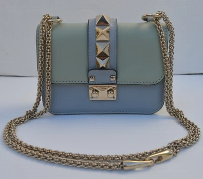 Valentino Glam Lock Mini Leather Silver Chain Bag - Image 1 of 4