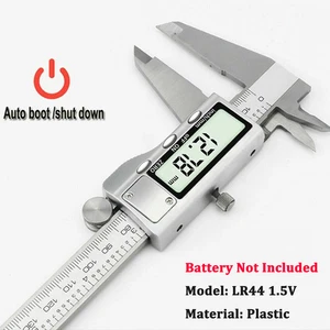 150mm 6'' Stainless Steel Vernier Caliper Digital Caliper Measure Tool Ruler  - Bild 1 von 11