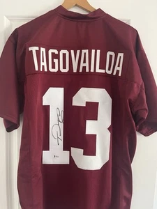 Tua Tagovailoa Signed Alabama Jersey - Stitched, Auto, dolphins, crimson tide - Picture 1 of 2