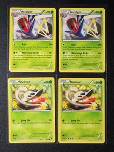 2x Accelgor 9/111 & 2x Shelmet 8/111 Pokemon card XY Furious Fists NM - Picture 1 of 1