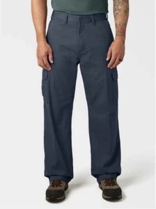 Dickies Loose Fit Cargo Pants Navy Men 30x30 6 Pocket Straight Leg NWT - Picture 1 of 4