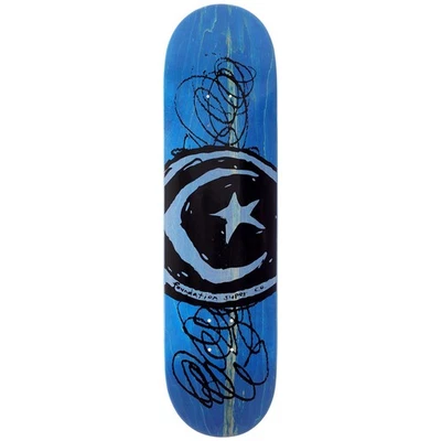 Foundation Skateboard Deck Star and Moon Scribble 8.38" x 32" - Image 1 of 3