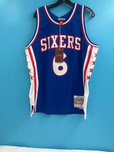 Maglia Mitchell & Ness Swingman Uomo 76ers #6 Julius Erving - Taglia-L - Nuova con etichette - Foto 1 di 7