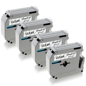 PT-M95 Label Tape Clear Compatible with M-K131s Brother Label Tape Clear 12mm... - Picture 1 of 7