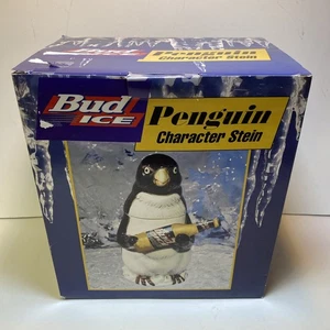 Anheuser-Busch BUD ICE PENGUIN STEIN Ceramic Hand Numbered CS315 Albert Stahl - Picture 1 of 3