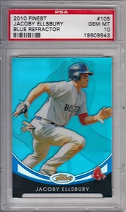 2010 Finest 105 Jacoby Ellsbury - Blue Refractor - PSA 10 - Bild 1 von 1
