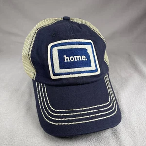 Home Hat Men OS Blue Strapback Cap Trucker Style Patch Mesh Back - Picture 1 of 10