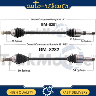 TrakMotive Rear Left Rear Right CV Axle Shaft 2x Fits 2010 �� 2011 Cadillac SRX Foto 1 de 4