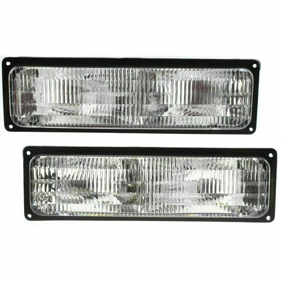 New LH & RH Side Signal Lamp Lens & Housing Fits 1994-02 Chevrolet C2500 2-Door - Image 1 of 4