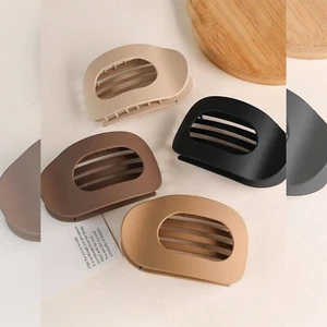 Flat Hair Claw Clips round Flat Hair Clips,4Pcs Strong Hold Lay down Womens Claw - Picture 1 of 11
