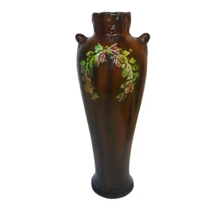Antique Peters & Reed Pottery Co Vase Sprigware Double Wreath High Gloss 11" Vtg - Picture 1 of 9