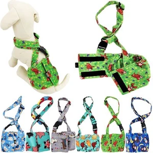 Dog BELLY BAND Wrap Diaper Male Reusable Washable Stay On With SUSPENDERS Fleece - Picture 1 of 14