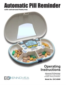 VitaCarry advanced pill case 4 Compartment +4 Alarm Vibrating Timer CASE OF 80 - Picture 1 of 9