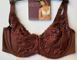 BNWT M&S DD+ Underwired Full  Cup Non Padded Brown Mahogany No Slip Strap 32GG
