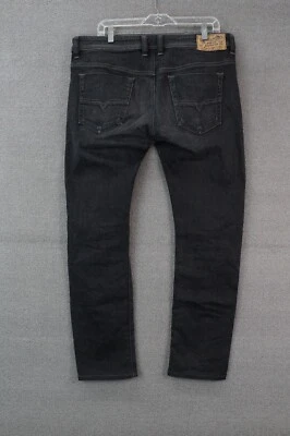 Jeans Diesel Para Hombre 33x32 Negro Viker Regular Recto 5 Bolsillos Botón Mosca EE. UU. Foto 1 de 4