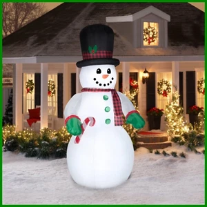 Gemmy Giant 10 pies iluminado muñeco de nieve inflable con aire de Navidad decoración exterior - Imagen 1 de 2