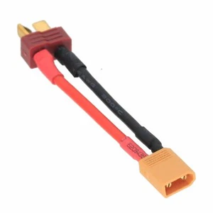 XT30 Male Plug to Deans Nylon T Plug Male cable 16AWG 5CM wire For RC - Picture 1 of 2