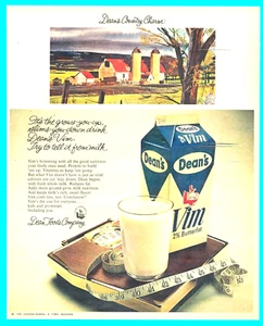 1970 DEAN's Dairy milk PRINT AD Vim nutrition weight loss 2% Butterfat Kentucky - Picture 1 of 3