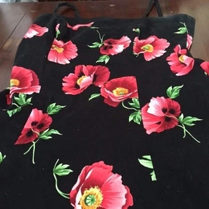 STUDIO Y 3%Spandex Stretch Black Floral Sleeveless DRESS 9, Ships Free - Picture 1 of 5