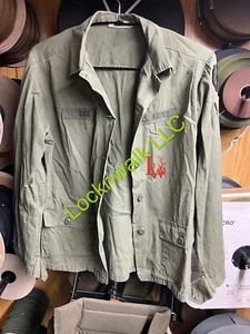 Vintage Vietnam Era Cotton /poplin 107 Utility Shirt Olive Green Female Size 14 - Picture 1 of 4