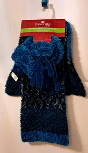 St. Johns Bay Blue Feather Chenille 3-Piece Set NWT - Picture 1 of 3