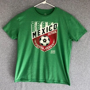 FIFA World Cup Russia Shirt Adult Large Green Mexico Sports Soccer Team Tee Mens - Picture 1 of 9