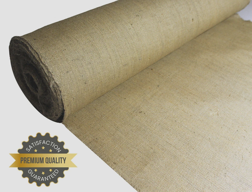 2 Mts 36" Wide 15oz Heavy Duty Spring Canvas Hessian Upholstery Fabric Tarpaulin - Image 1 of 4