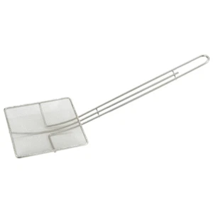 Utensile Cucina Rete Quadrata Skimmer Nichelato Acciaio Inox Argento 6 3/4 Pollici - Foto 1 di 1