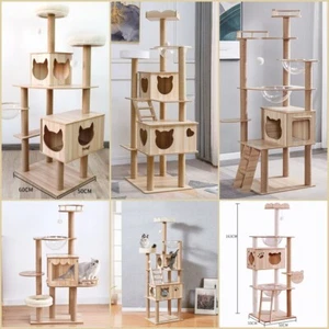 Cat Tree Tower Scratching Post Scratcher Cats Condo House Bed Furniture - Picture 1 of 35