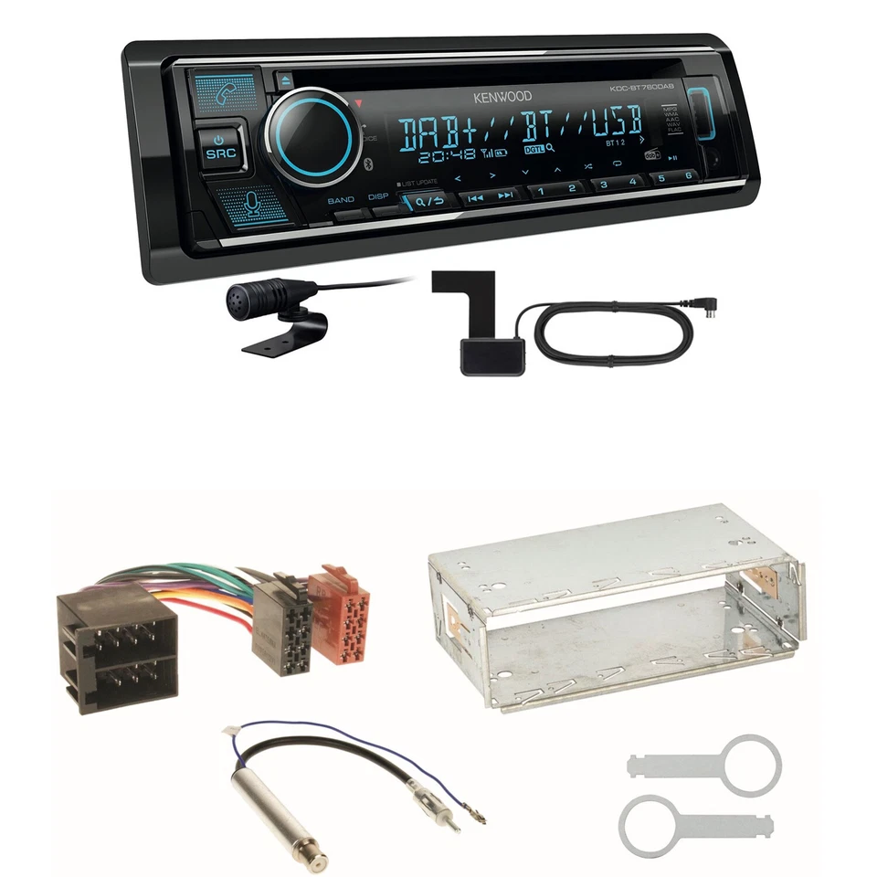 Kenwood KDC-BT760DAB Bluetooth DAB Einbauset für Golf 4 Passat 3B Polo 6N 9N Lup - Bild 1 von 1