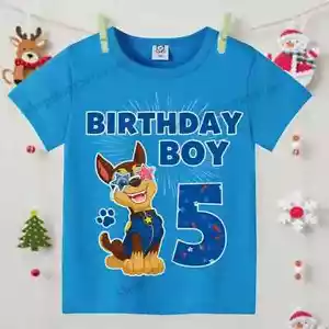 AUCTION: Paw Patrol Kids Birthday Boy T-Shirt Kids Size 120 5 - Picture 1 of 1