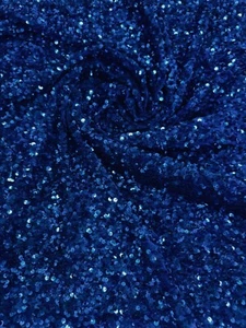 58" Wide Sequins Stretch Velvet Fabric | Spandex Velour for Apparel, Costumes - Picture 1 of 9